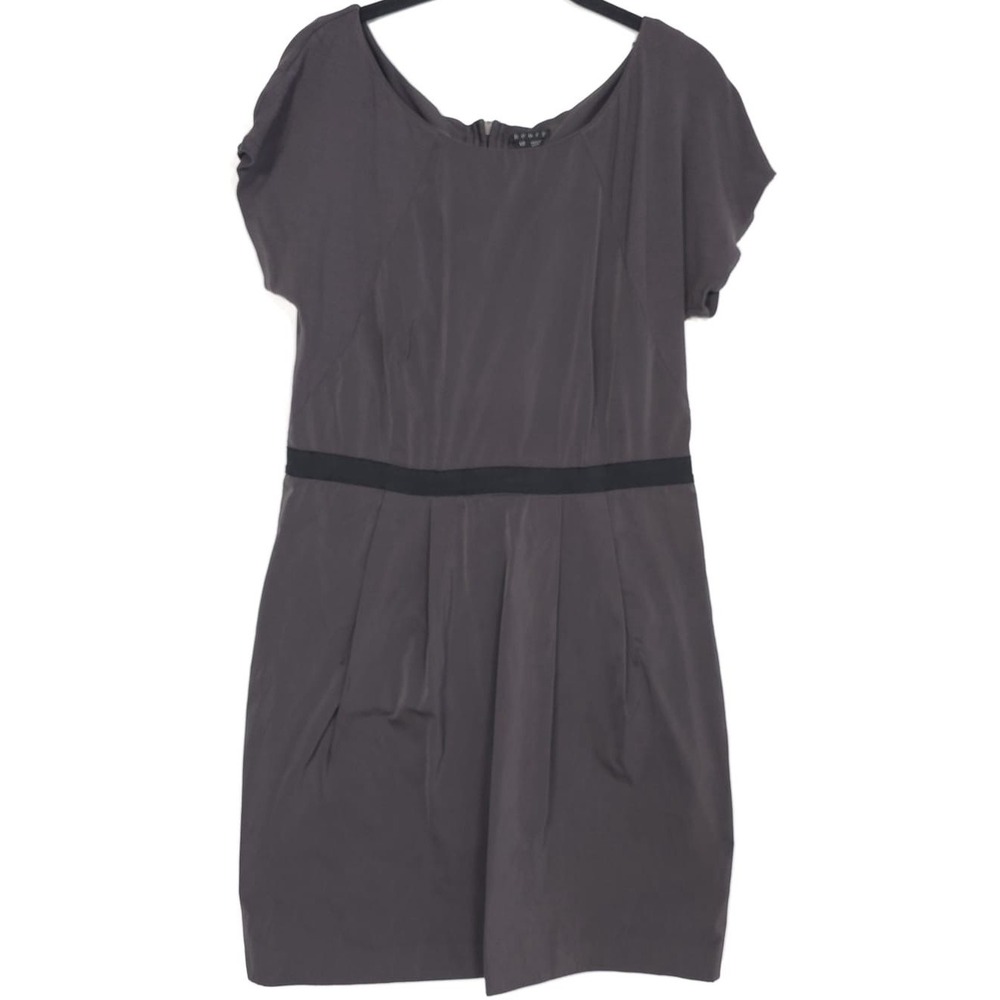Theory JOENA Short Dress Size 12 Gray‎ Fit Flare A-Line Cap Sleeve 91075604 - Picture 4 of 15